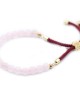 Βραχιόλι Ροζ Χαλαζία με Κορδόνι Επίχρυσο - Rose Quartz Κοσμήματα λίθων - Βραχιόλια
